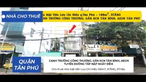 Cho thuê nhà mặt tiền lưu chí hiếu 100m², 3tầng, 21triệu - cạnh trường công