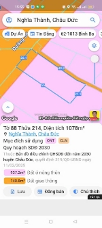 Chủ bán 1000mv góc 2mt nhựa ql56 nghĩa thành hcm