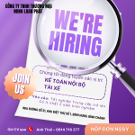 Cty minh loan phát tuyển kế toán nội bộ và tài xê