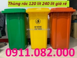 Cung cấp thùng rác phân loại giá rẻ tại cần thơ- thùng rác 240l- lh 0911082000