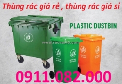 Cung cấp thùng xử lý rác, thùng phân loại rác, thùng rác 120l 240l giá rẻ- lh 0911082000