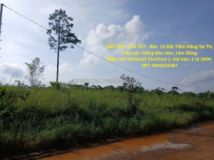 Đất đẹp - giá tốt - bán  lô đất tiềm năng tại thị trấn lộc thắng bảo lâm, lâm