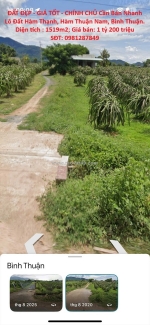 Đất đẹp - giá tốt - chính chủ cần bán nhanh lô đất hàm thạnh, hàm thuận nam,