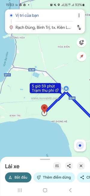 Đất đẹp – giá tốt  – chính chủ cần bán tại kênh td6, ấp song chinh, xã kiên