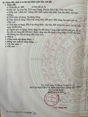 Đất đẹp - giá tốt tại ấp cao su, xã long giang, huyện bến cầu, tỉnh tây ninh