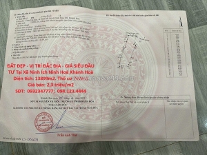 Đất đẹp - vị trí đắc địa - giá siêu đầu tư tại xã ninh ích ninh hoà khánh hoà