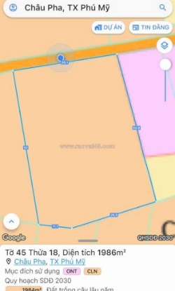 Đất tại xã châu pha, tp hcm
dt: 1.980m², mt ngang = 35m