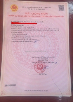 Đất vườn chính chủ - lô góc 2 mặt tiền tại thôn 3, xã hợp tiến ( huyện triệu