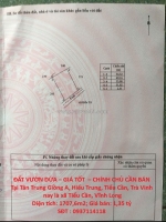 Đất vườn dừa – giá tốt – chính chủ cần bán tại tân trung giồng a, hiếu trung,