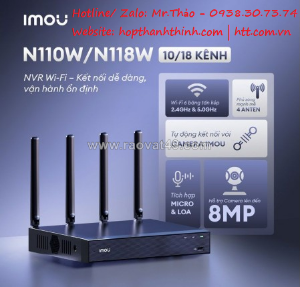 Đầu ghi wifi 10 kênh imou nvr-n110w-8a0e – gọn gàng, dễ lắp, xem từ xa