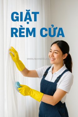 Dịch vụ giặt rèm cửa tại nhà