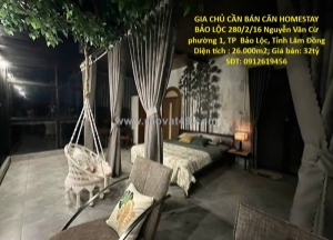 Gia chủ cần bán căn homestay bảo lộc - phường 1, cách đường nguyễn văn cừ 200m