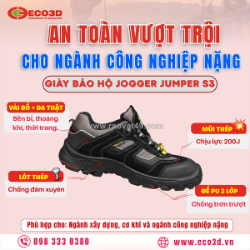 Giày bảo hộ jogger jumper s3 – an toàn vượt trội, thiết kế năng động