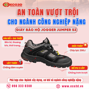 Giày bảo hộ jogger jumper s3 – an toàn vượt trội, thiết kế năng động