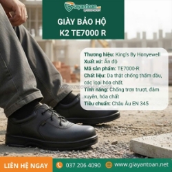 Giày bảo hộ kháng hóa chất k2 te7000 r