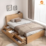 Giường gỗ công nghiệp có hộc kéo kệ đầu giường