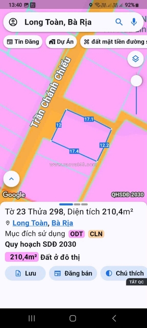 Góc 3 mt đường trần chánh chiếu.long toàn hcm