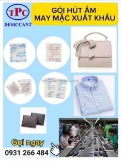 Gói hút ẩm silica gel & clay cho hàng may mặc