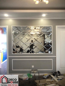 Gương ghép trang trí lối vào phòng khách – tạo ấn tượng ngay từ cái nhìn đầu tiên