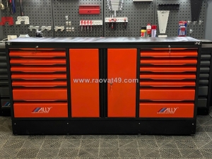 Hệ tủ thao tác ally qt-ht27 – giải pháp lưu trữ & thao tác chuyên nghiệp cho xưởng cơ khí, nhà máy