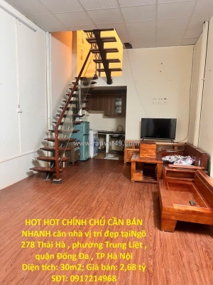 Hot hot chính chủ cần bán nhanh căn nhà vị trí đẹp tại quận đống đa, tp hà nội