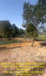 Hot hot hot - chính chủ bán lô đất 3.452m² (500m² thổ cư tại xã trung sơn,