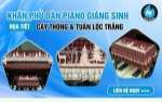 Khăn phủ đàn piano giáng sinh họa tiết cây thông và tuần lộc trắng 1