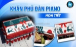 Khăn phủ đàn piano họa tiết giáng sinh