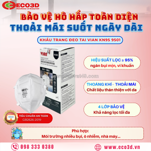 Khẩu trang đeo tai vian kn95 9501