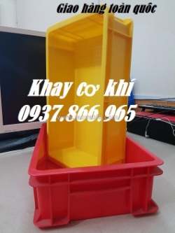 Khay nhựa công nghiệp, thùng nhựa đặc, khya nhựa bít, hộp nhựa đựng linh kiện