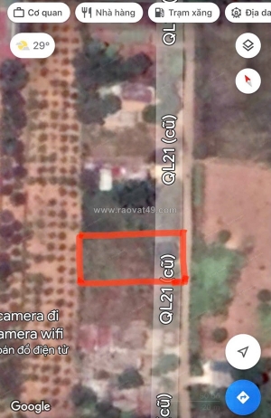 Lô đất nằm ngay trục đường ql21 cũ, cách đường hồ chí minh chỉ 150m – giá chỉ
