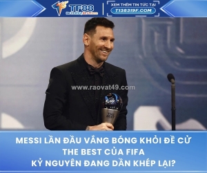 Messi lần đầu vắng bóng khỏi đề cử the best của fifa