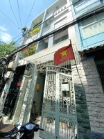 Nhà cách mặt tiền 3 căn 2 lầu+st lộ giới ít dương bá trạc p1q8