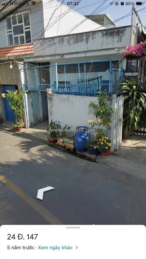 Nhà mặt tiền đường 147 hiệp phú dt 100m, cấp 4 khu vip