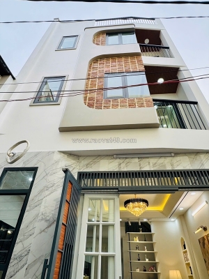 Nhà mới 4 tầng hẻm thông 1 âu dương lân p3q8 . giá: 6.4 tỷ