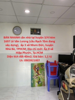 Nhà vị trí đẹp- giá tốt cần bán nhanh căn nhà tại huyện nhà bè, tphcm