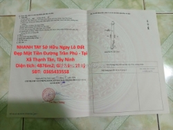 Nhanh tay sở hữu ngay lô đất đẹp mặt tiền đường trần phú - tại xã thạnh tân,