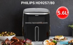 Nồi chiên không dầu 5.6 lít philips hd9257/80 có thiết kế dễ dàng quan sát