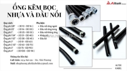 Ống ruột gà kẽm bọc nhựa và đầu nối răng ngoài