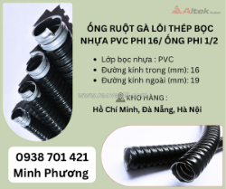 Ống ruột gà lõi thép bọc nhựa pvc phi 16/ ống phi 1/2 đà nẵng, hà nội, hồ chí minh