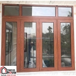 Phối màu cửa nhôm pma với tông ngoại thất hiện đại (đen mờ, ghi xám, trắng sứ, vân gỗ...)