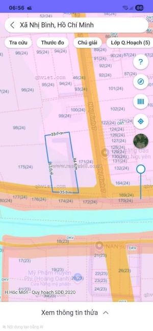 Siêu phẩm đất (35x80) mặt tiền sông view cực đẹp – nhị bình, hóc môn – giá 30