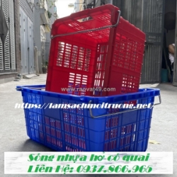 Sóng nhựa hở có quai sắt đa năng, sóng nhựa rỗng có quai xách tại hà nội, sọt nhựa