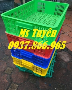 Sóng nhựa hở nguyên sinh, sọt nhựa cao 15 chất liệu nhựa hpde, sọt đựng nông sản