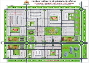Sunflower city nhơn trạch – đất nền sổ đỏ từng nền, vị trí vàng trung tâm, đầu