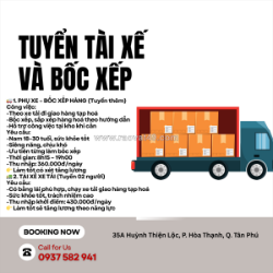 Tạp hoá lê hải tuyển nam phụ xe – bốc xếp hàng & tài xế xe tải