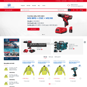 Thiết kế website bán dụng cụ cơ khí