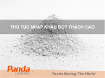 Thủ tục nhập khẩu bột thạch cao