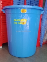 Thùng nhựa tròn 220lit có nắp đậy kín tránh bụi bận, giá rẻ