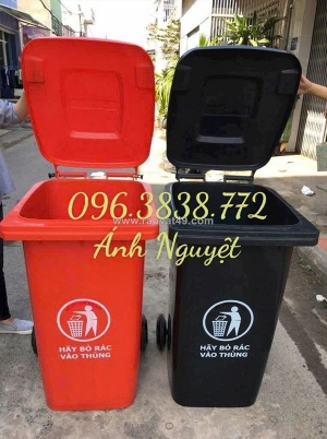 Thùng rác nhựa 240lit có nắp đậy kín. giá rẻ bán tại q12
